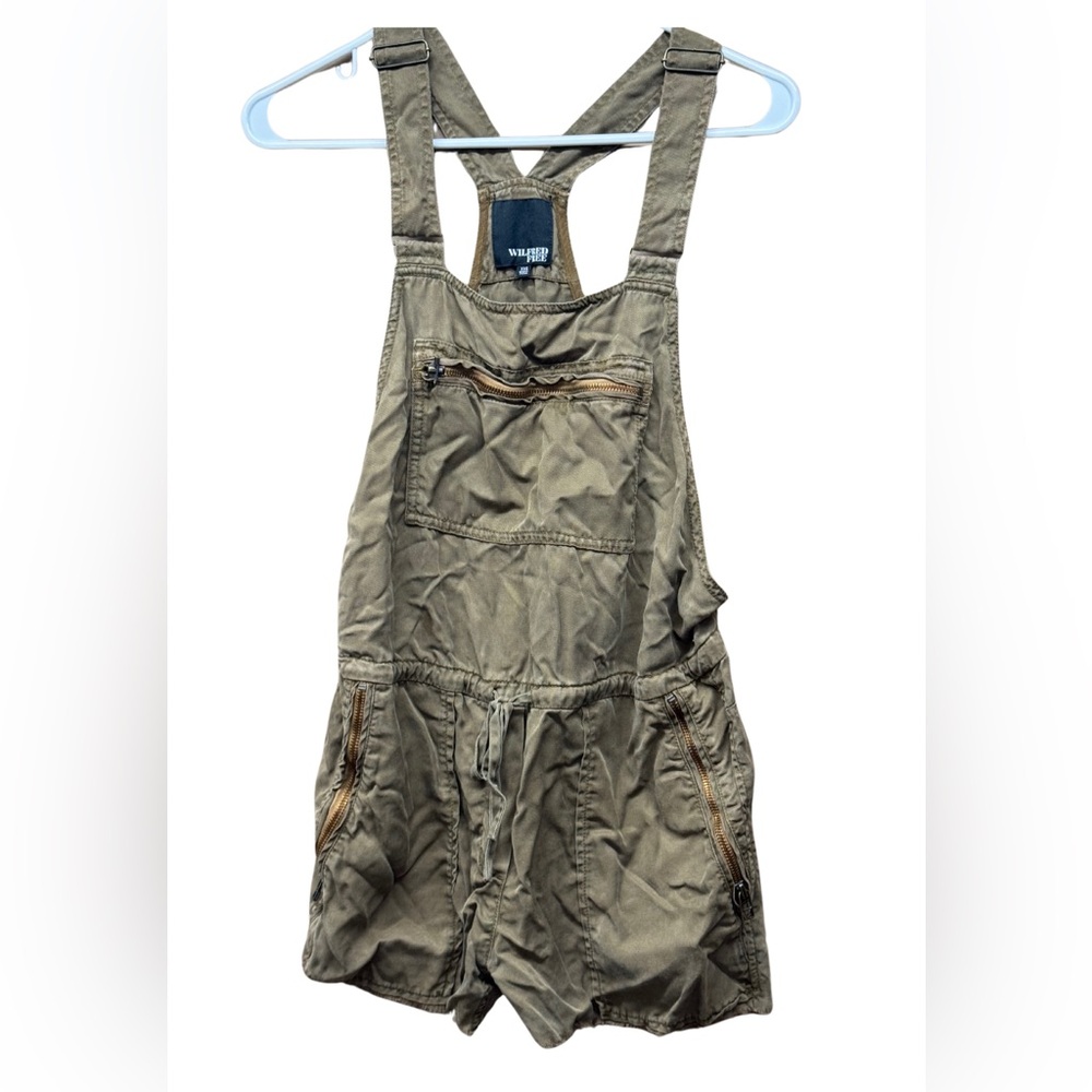 Aritzia Wilfred Free Beatriz Romper overalls shortalls army green size XS
